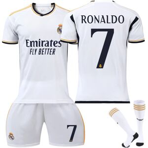 Goodies 23-24 Ronaldo 7 Real Madrid Trøje Ny sæson Nyeste fodboldtrøjer til børn til voksne Kids 22(120-130cm)