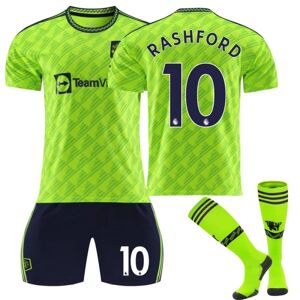 Goodies 22-23 Manchester United fodbold udetræningstrøje RONALDO 7 voksne børn komfort fodboldtrøjer RASHFORD 10 Kids 24(130-140CM)
