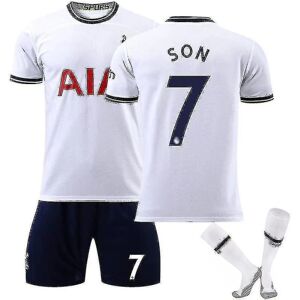 Goodies 22-23 Tottenham Hjem #10 Kane/#7 Son Heung-Min fodboldtrøje Voksne Børn Komfort fodboldtrøjer No.7 Kids 26(140-150CM)