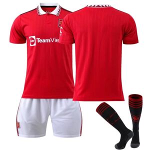 CNMR Manchester United hjemmefodboldtrøje til børn 2022/23 V without socks Kids 16(90-100CM)