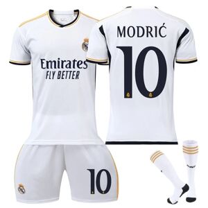 Galaxy 23-24 Modric 10 Real Madrid trøjer Ny sæson Senaste Vuxna Fotbollströjor for barn Kids 26(140-150cm)