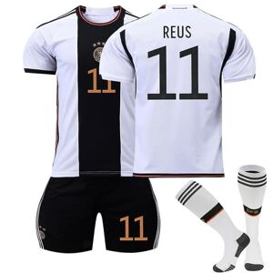 Galaxy Tyskland 2022-2023 VM hemmatröja Reus #11 Fotbollströja T-shirt Shorts Kit Fotboll 3-delade sæt til barn Vuxna Kids 20(110-120cm)