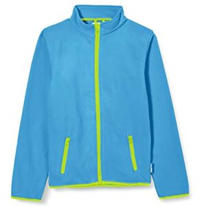 Playshoes Unisex Children's Fleece Jacket, Contrasting Colour (Kinder Fleece-jacke Farbig Abgesetzt) Blue (Aqua Blue 23), size: 86