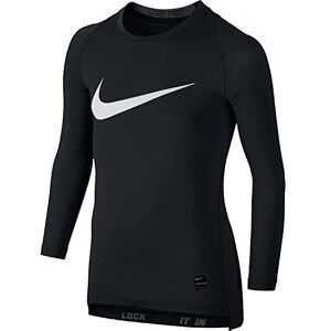Nike Kinder Pro Combat Hypercool Compression Trainingsshirt Longsleeve, schwarz/weiß, S-128/137 cm