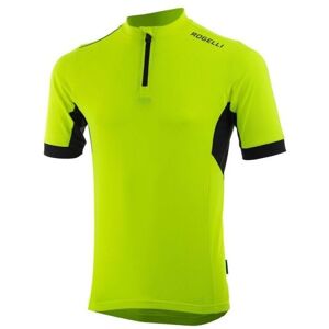 Rogelli Core Børne Cykeltrøje, Yellow Fluor, 128-140 - Unisex - Gul