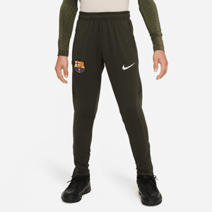 Maskinstrikkede FC Barcelona Strike Nike Dri-FIT-fodboldbukser til større børn - grøn grøn XS
