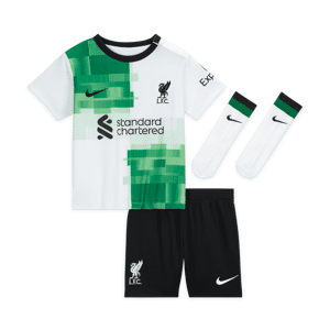 Liverpool FC 2023/24 Away- Nike Dri-FIT-sæt i 3 dele til babyer/småbørn - hvid hvid 18-24M