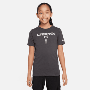Nike Football Liverpool FC-T-shirt til større børn - grå grå M