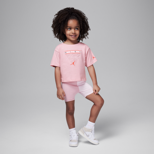 Jordan Mini Me Flight-cykelshortssæt til småbørn - Pink Pink 2T