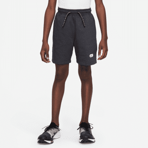Nike Dri-FIT Athletics-træningsshorts i fleece til større børn (drenge) - sort sort M