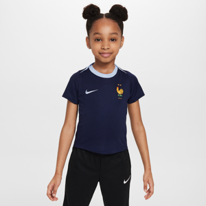 FFF Academy Pro Nike Dri-FIT-fodboldtrøje med korte ærmer til mindre børn - blå blå XS