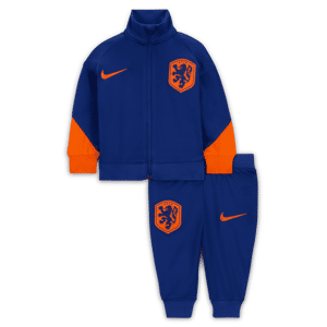 Maskinstrikket Holland Strike Nike Dri-FIT-fodboldtracksuit til babyer/småbørn - blå blå 6-9M