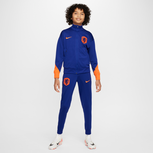 Maskinstrikket Holland Strike Nike Dri-FIT-fodboldtracksuit til større børn - blå blå XL