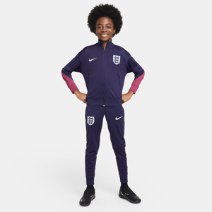 Maskinstrikket England Strike Nike Dri-FIT-fodboldtracksuit til større børn - lilla lilla XL