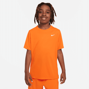 Nike Dri-FIT Miller-træningsoverdel med korte ærmer til større børn (drenge) - Orange Orange XS