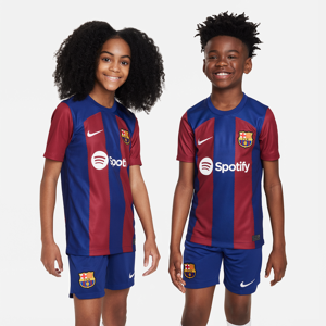 FC Barcelona 2023/24 Stadium Home Nike Dri-FIT-fodboldtrøje til større børn - blå blå L