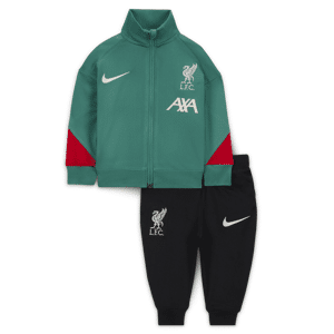 Maskinstrikket Liverpool FC Strike Nike Dri-FIT-fodboldtracksuit til babyer - grøn grøn 18-24M