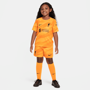 Nike Liverpool FC 2023/24 Goalkeeper Dri-FIT-sæt i tre dele til mindre børn - gul gul XS