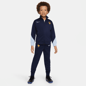 Maskinstrikket FFF Strike Nike Dri-FIT-fodboldtracksuit til mindre børn - blå blå XL