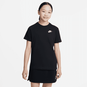 Nike Sportswear-T-shirt til større børn (piger) - sort sort XL