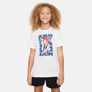 Paris Saint-Germain-T-shirt med Nike Football til større børn - hvid hvid L