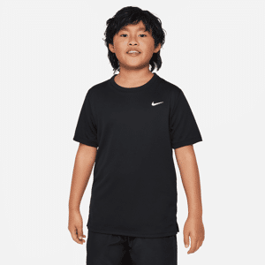 Nike Dri-FIT Miller-træningsoverdel med korte ærmer til større børn (drenge) - sort sort XL