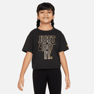 Nike Shine Boxy Tee-T-shirt til mindre børn - sort sort 4