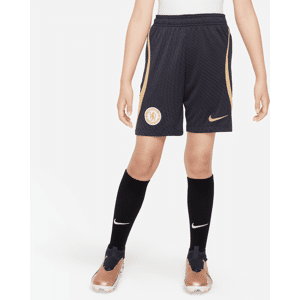 Maskinstrikkede Chelsea FC Strike Nike Dri-FIT-fodboldshorts til større børn - blå blå M