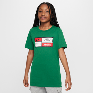 Portugal Nike Football-T-shirt til større børn - grøn grøn XS