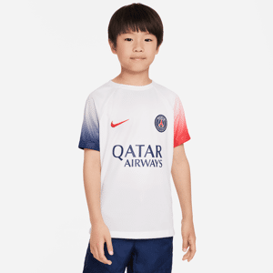 Paris Saint-Germain Academy Pro Away-Nike Dri-FIT Pre-Match-fodboldtrøje-til større børn - hvid hvid XS