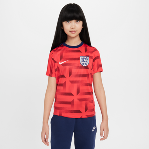 England Academy Pro Nike Dri-FIT Pre-Match-fodboldtrøje med korte ærmer til større børn - rød rød L