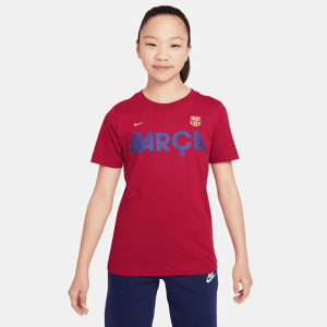 FC Barcelona Mercurial Nike Football-T-shirt til større børn - rød rød XS