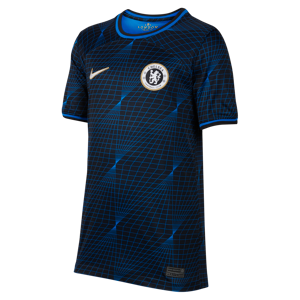Chelsea FC 2023/24 Stadium Away-Nike Dri-FIT-fodboldtrøje til større børn - blå blå XS