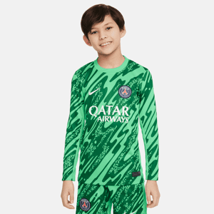 Paris Saint-Germain 2024 Stadium Goalkeeper Nike Dri-FIT Replica-fodboldtrøje til større børn - grøn grøn XS