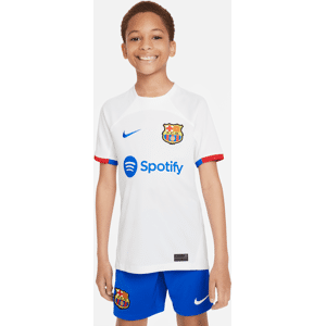 FC Barcelona 2023/24 Stadium Away-Nike Dri-FIT-fodboldtrøje til større børn - hvid hvid L