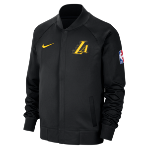 Langærmet Los Angeles Lakers Showtime City Edition Nike Dri-FIT-jakke til mænd med fuld lynlås - sort sort L
