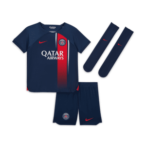 Paris Saint-Germain 2023/24 Home Nike Dri-FIT-sæt i tre dele til mindre børn - blå blå L
