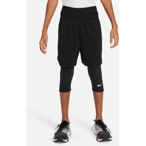 Nike Pro Dri-FIT-tights i 3/4-længde til større børn (drenge) - sort sort L