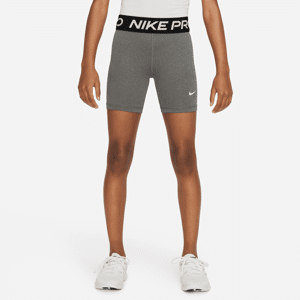 Nike Pro Dri-FIT-shorts (13 cm) til større børn (piger) - grå grå XS