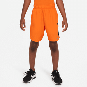 Nike Dri-FIT Challenger-løbeshorts til større børn (drenge) - Orange Orange S