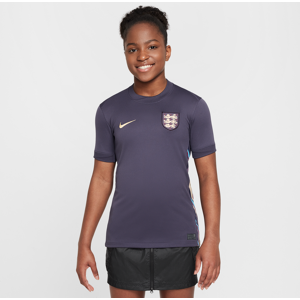 England 2024/25 Stadium Away Nike Dri-FIT Replica-fodboldtrøje til større børn (kvindehold) - lilla lilla L