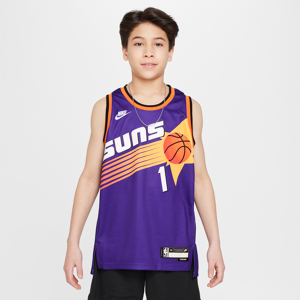 Devin Booker Phoenix Suns-Nike Dri-FIT NBA Swingman-trøje til større børn - lilla lilla L