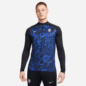 Chelsea FC Strike Nike Dri-FIT-fodboldtræningstrøje til mænd - blå blå XXL