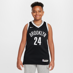 Brooklyn Nets Icon Edition 2021/22 Nike NBA Swingman-trøje til større børn - sort sort XL