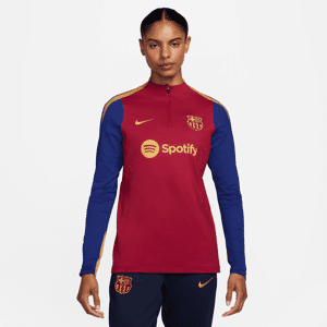 FC Barcelona Strike Nike Dri-FIT-fodboldtræningstrøje til kvinder - rød rød L (EU 44-46)