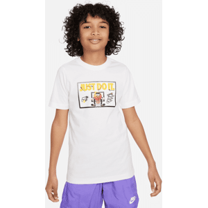 Nike Sportswear-T-shirt til større børn - hvid hvid L