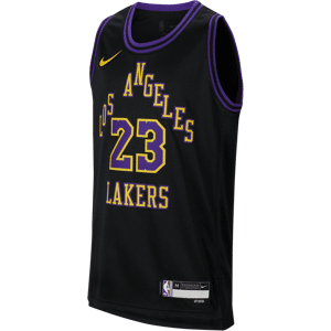 Lebron James Los Angeles Lakers 2023/24 City Edition Nike Dri-FIT NBA Swingman-trøje til større børn - sort sort S