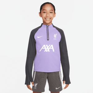Liverpool FC Strike Elite Winter Warrior Nike Storm-FIT-fodboldtræningstrøje til større børn - lilla lilla XL