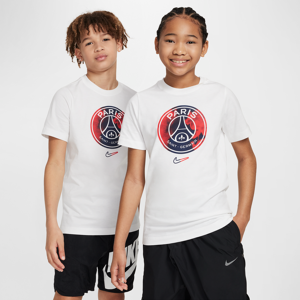 Paris Saint-Germain-T-shirt med Nike Football til større børn - hvid hvid S