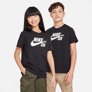 Nike SB - T-shirt til større børn - sort sort XS